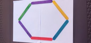 Triangle shape using popsicle sticks