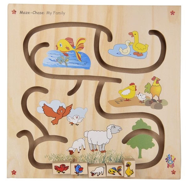 Educational Toys for 2 year olds wooden maze chase