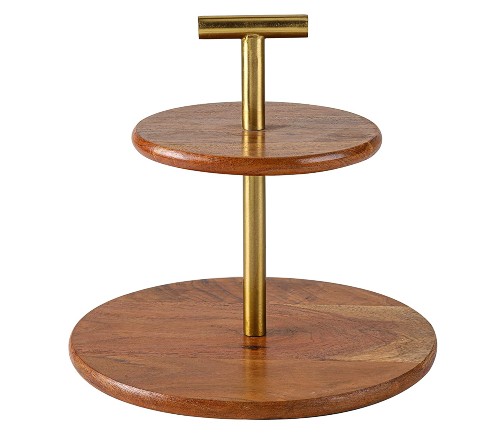Two Tier Wooden Cake Stand Online India