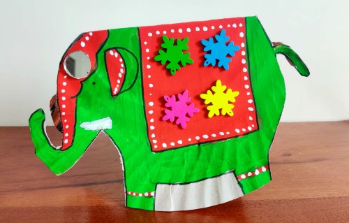 elephant art for dussehra