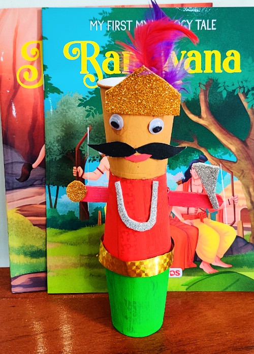 DIY ravan craft for dussehra