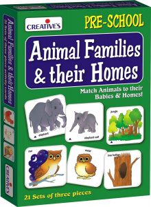 Creative's Animal Families And Their Homes Card Game Best Educational toys for 3 Year Olds