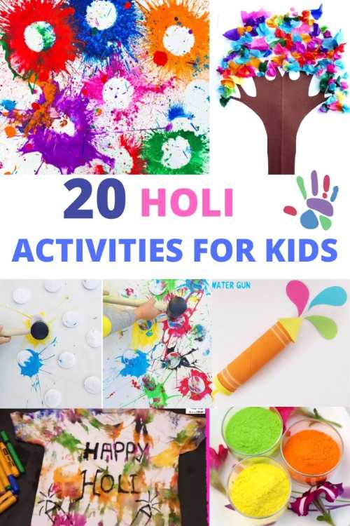 20 Holi Art , Craft and Other Activities for Kids - Urban Indian Mom