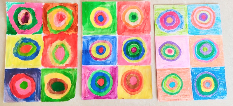 Kandinsky Inspired Circle Art for Kids