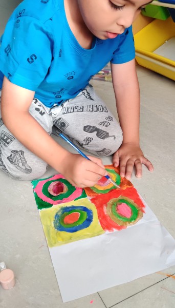 Kandinsky Inspired Circle Art for Kids