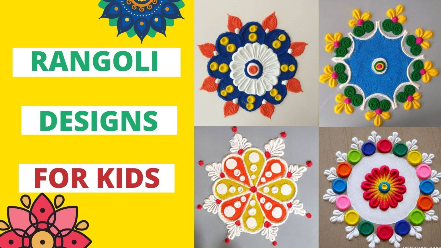 Easy Rangoli Designs for Kids