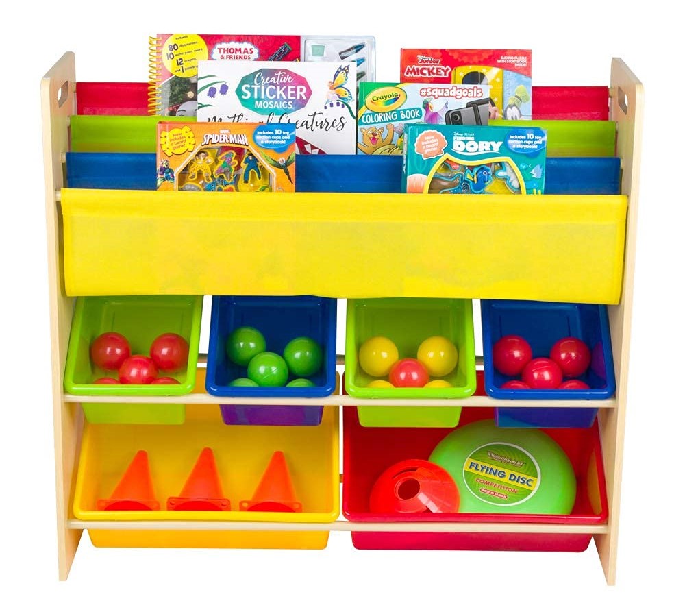 Homesmith's Toy Organizer with Book Rack 