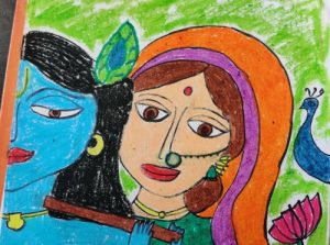 Easy and Simple Radha Krishna Drawing Ideas for Kids - Urban Indian Mom