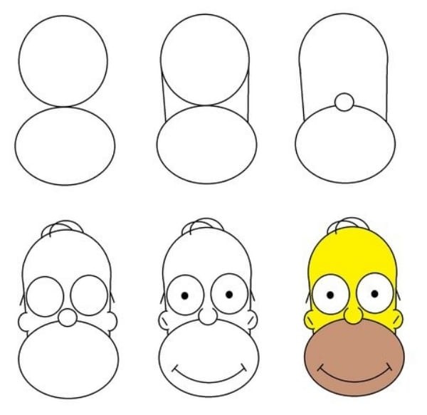 simpson drawing for kids