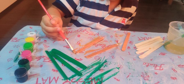 National Flag with Popsicle Sticks paint 